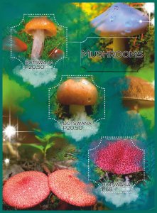 Stamps.  Mushrooms  2018 1+1 sheets perforated