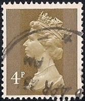 Great Britain #629 4P Queen Elizabeth 2, Stamp used F-VF