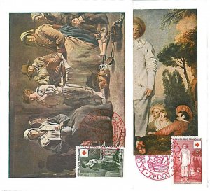 14976 - FRANCE - POSTAL HISTORY - MAXIMUM CARD RED CROSS - ART 1956-