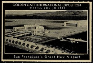 1939 US Poster Stamp Golden Gate International Exposition Unused