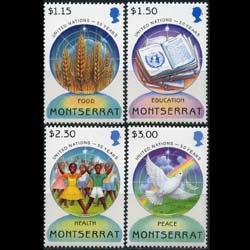 MONTSERRAT 1995 - Scott# 873-6 UN 50th. Set of 4 NH