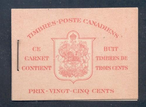 Canada 1942 Bk 34c French (251a x 2) cpl booklet mint NH