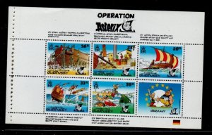 Guernsey Sc 502a 1992 Operation Asterix stamp booklet pane Germany mint NH