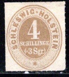 German States Schleswig-Holstein Scott # 25, unused, no gum