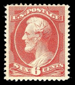 US #208 MNH XF/VF Rose shade gorgeous stamp!
