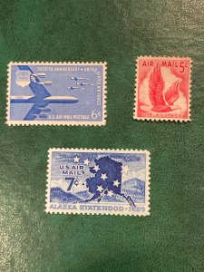 Air Mail 1957-1959 SC # C49, C50, C53 MNH OG