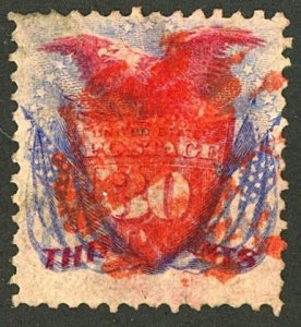 U.S. #121 USED RED CANCEL