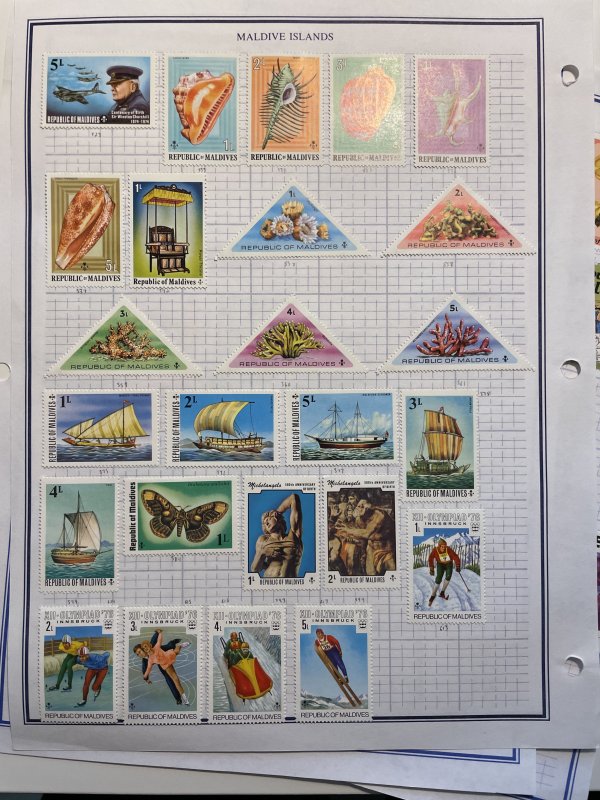 Collection of Maldives stamps