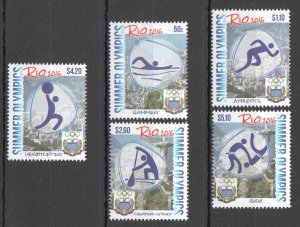 Nw0063 2016 Samoa Sport Olympic Games Summer Olympics Rio 2016 1Set Mnh