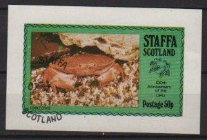 Staffa Scotland 1974 Imperf issue CTO - Crustacean