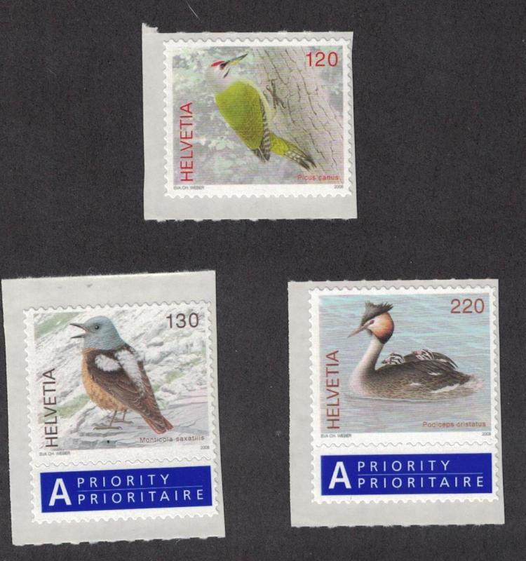 Switzerland 1306 - 1308 - Birds. Set of 3.  MNH OG.   #02 SWIT1306s3