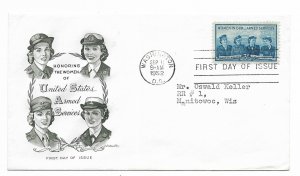 US 1013 (Me-4) 3c Women in the Armed Services on FDC Artmaster Cachet ECV $7.50