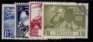 SWAZILAND GVI SG48-51, anniversary of UPU set, FINE USED.