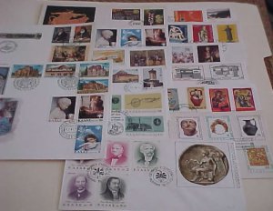 GREECE FDC  18  DIFF. 1971-1979  CACHET UNADDRESSED