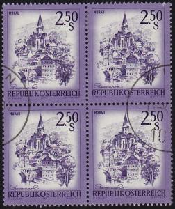 Austria - 1974 - Scott #962 - used block of 4