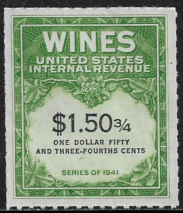 United States #RE195 MNH Wine Stamp