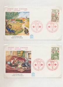 France 1978 Covers Silks x 48 Red X MNH-80FR Used Booklets x 80 ( GM1762