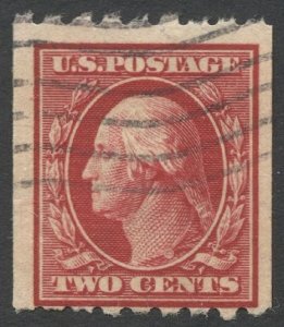 US 1910 Sc 391 Used 2c Coil perf. 8 1/2 Horz. Scv $50, F