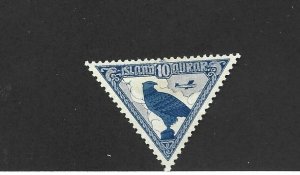 Iceland Scott C3 Unused Hinged cv $25.00 Bird & triangle topic stamp