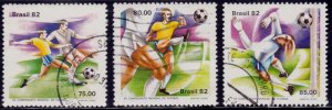 Brazil, 1982, Football World Cup - Spain, sc#1786-88, used**