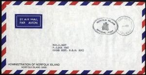 NORFOLK IS 1983 Official mail cover to Australia...........................97413