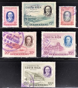 Costa Rica Scott C274-79 F to VF used.