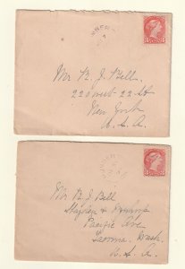 Canada Small Queen #41 Cover pair  (1038)