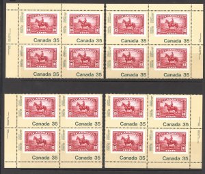 Canada Sc# 911 MNH PB Set/4 1982 35c RCMP Constable