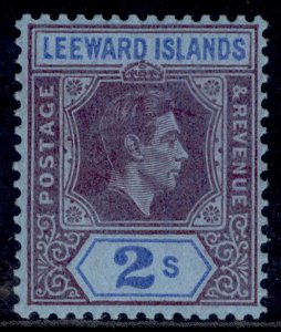 LEEWARD ISLANDS GVI SG111a, 2s reddish purple & blue/blue, NH MINT. Cat £16.