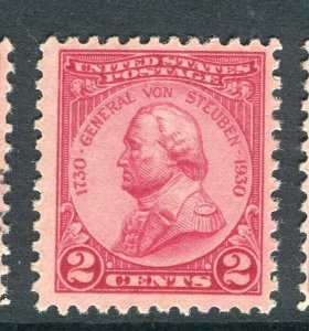 USA; 1930 early Pictorial issue fine Mint hinged 2c. value, Von Steuben