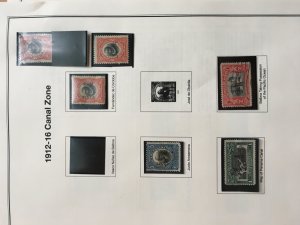 Collection of Canal Zone stamps, most mh or mnh