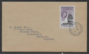 FALKLAND IS. DEPS. 1966 (1 Dec) Trans Antarctic Ovpt 6d - 17704