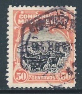 Mozambique Company #137 Used 50c Cattle Orange & Black