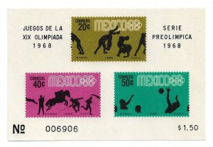 1968 Mexico 992a Summer Olympics MNH S/S