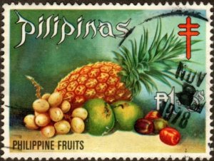 Philippines B47 - Used - 1p +5s Fruits (1972) (cv $0.90)