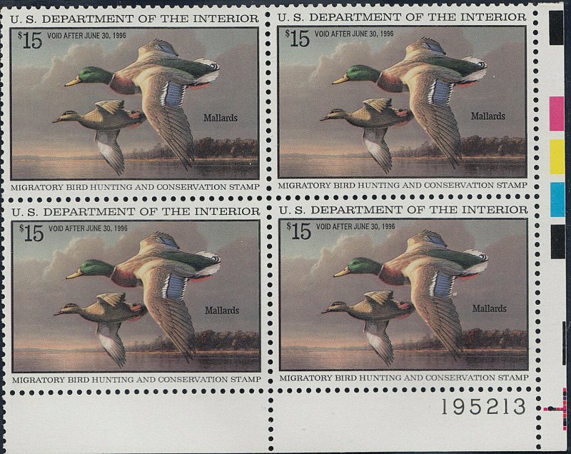  U.S. RW62 VF NH PBlk/4 (81319) 