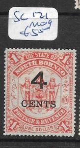 NORTH BORNEO  (P2705B) 4C/$1.00   ARMS, LION   SG 121     MOG