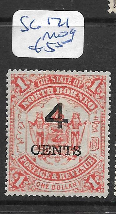 NORTH BORNEO  (P2705B) 4C/$1.00   ARMS, LION   SG 121     MOG