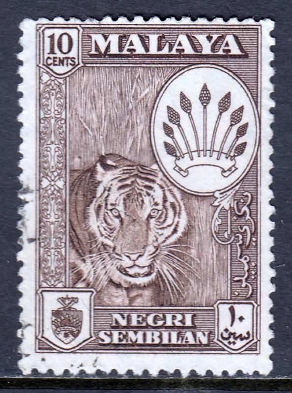 Malaya (Negri Sembilan) - Scott #69 - Used - Sepia - SCV $0.25