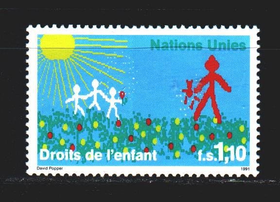 UN Geneva. 1991. 203 from the series. Protection of children's rights. MNH.