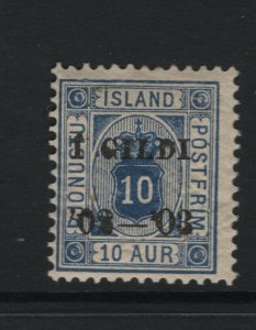 Iceland #O27 Mint Fine - Very Fine Original Gum Hinged