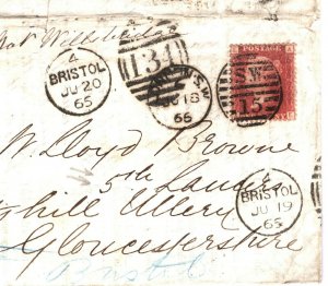 GB Cover Addressed CAPTAIN 5th LANCERS Military Endorsed *Not Willsbridge* 62b.3