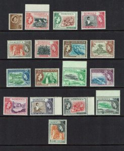 Dominica: 1954, Queen Elizabeth Definitive, part set, MVLH