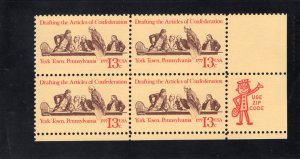 1726 Articles of Confederation, MNH LR-ZIP blk/4