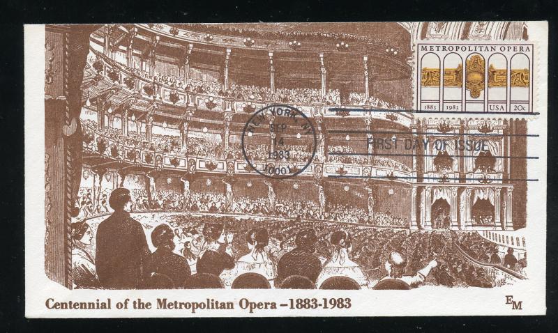 US 2054 Metropolitan Opera House 100th Anniv UA EM Cachet FDC