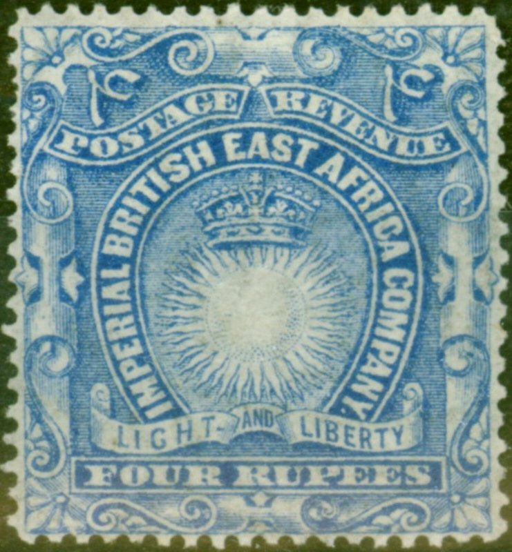 B.E.A KUT 1890 4R Ultramarine SG18 Fine Mtd Mint