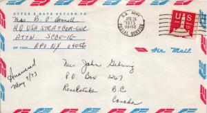 United States A.P.O.'s 11c Airliner Silhouette 1973 U.S. Army Postal Service ...
