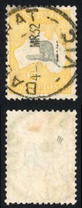 Australia SG111 5/- Grey and Yellow Kangaroo Small Multiple Wmk CDS