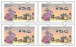 TangStamps:Macau 2023 Lunar Year of the Rabbit Label Stamp