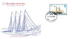 Ships, Worldwide First Day Cover, Falkland Islands